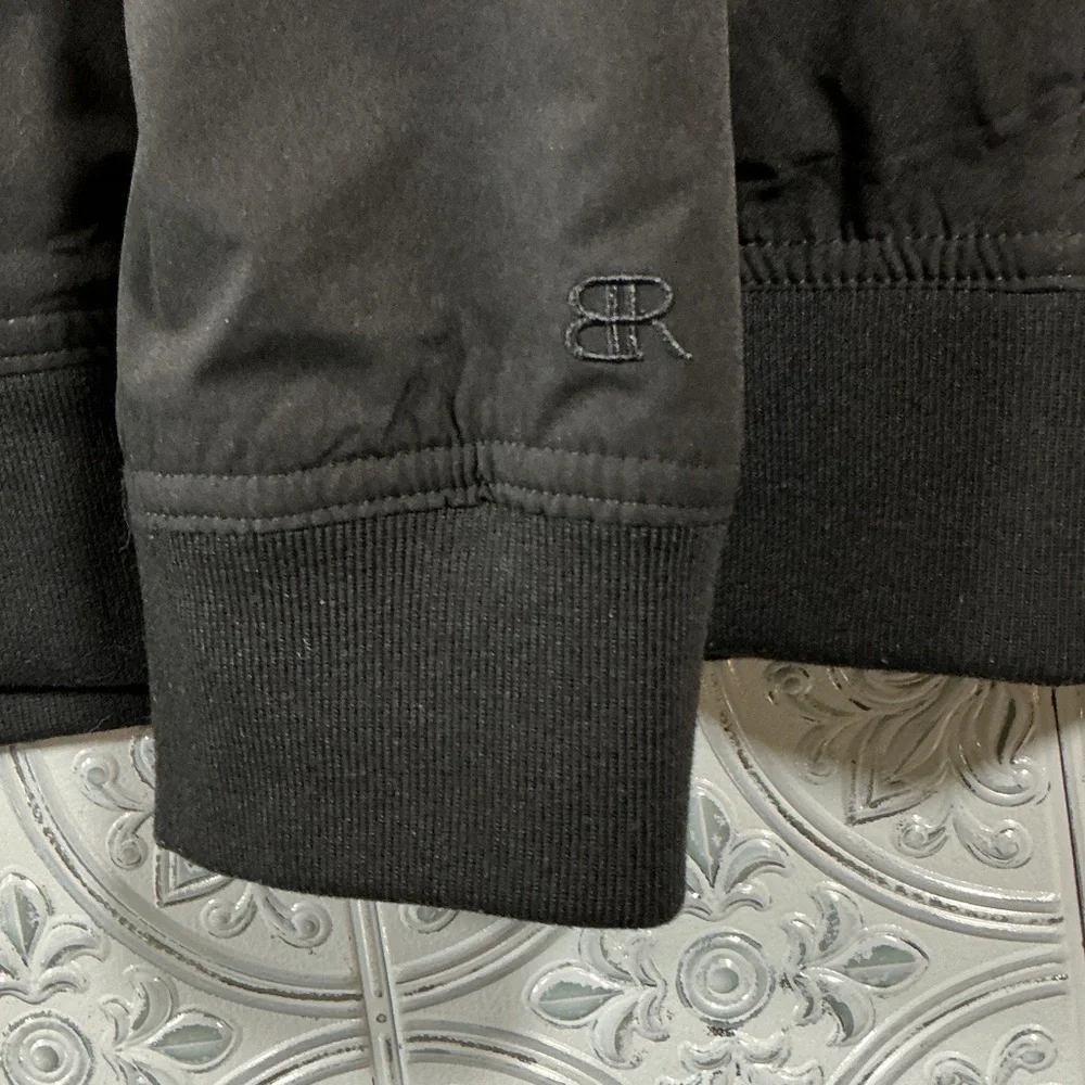 Banana Republic Men Black Full Zip Bomber Jacket Coat XXL Casual Minimalist Out